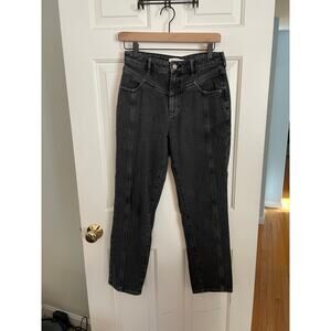 Pacsun Darkwash Womens Mom Jeans Size 26 All Cotton Black Pockets Casual